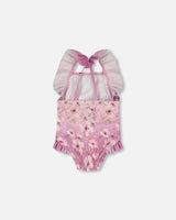 Deux par Deux Baby And Toddler One-Piece Swimsuit Purple Flower Print vendu par Veille sur toi