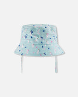 Deux par Deux Beach Hat Blue Seahorse Print vendu par Veille sur toi