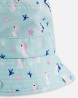 Deux par Deux Beach Hat Blue Seahorse Print vendu par Veille sur toi