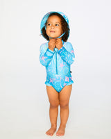 Deux par Deux Beach Hat Blue Shell Print vendu par Veille sur toi