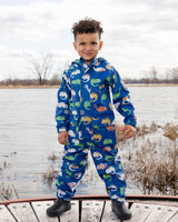 Deux par Deux Blue rain jumpsuit with color-changing chameleon print vendu par Veille sur toi