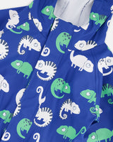 Deux par Deux Blue rain jumpsuit with color-changing chameleon print vendu par Veille sur toi