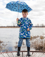 Deux par Deux ⚜ Blue raincoat with color-changing chameleon vendu par Veille sur toi