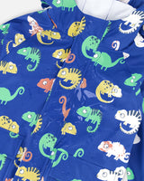 Deux par Deux ⚜ Blue raincoat with color-changing chameleon vendu par Veille sur toi
