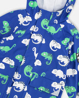 Deux par Deux ⚜ Blue raincoat with color-changing chameleon vendu par Veille sur toi