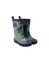 Deux par Deux Bottes de pluie en caoutchouc naturel - Vert dinosaure - Deux par deux vendu par Veille sur toi