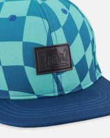 Deux par Deux Cap Teal Printed Checkerboard vendu par Veille sur toi