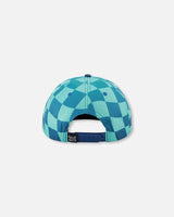 Deux par Deux Cap Teal Printed Checkerboard vendu par Veille sur toi