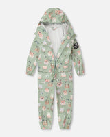 Deux par Deux Green rain jumpsuit with color-changing frogs print vendu par Veille sur toi
