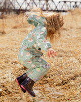 Deux par Deux Green rain jumpsuit with color-changing frogs print vendu par Veille sur toi