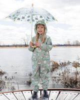 Deux par Deux Green rain jumpsuit with color-changing frogs print vendu par Veille sur toi