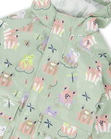 Deux par Deux ⚜ Green raincoat with color-changing frogs vendu par Veille sur toi