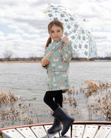 Deux par Deux ⚜ Green raincoat with color-changing frogs vendu par Veille sur toi
