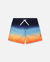 Deux par Deux H30OB31_3H159_2/3 Swim Trunks Blue And Orange Gradient 2/3 vendu par Veille sur toi