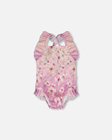 Deux par Deux H30OG10_3H143_3/6m Baby And Toddler One-Piece Swimsuit Purple Flower Print 3/6m vendu par Veille sur toi