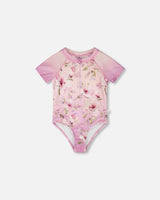 Deux par Deux H30OG11_3H143_2/3 One-Piece Swimsuit Purple Flower Print 2/3 vendu par Veille sur toi