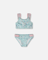 Deux par Deux H30OG22_3H150_2/3 Two-Piece Swimsuit Blue Seahorse Print 2/3 vendu par Veille sur toi