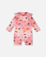 Deux par Deux H30OG50_3H148_3/6m Baby And Toddler One-Piece Long Sleeve Rashguard Pink Beach Print 3/6m vendu par Veille sur toi
