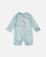 Deux par Deux H30OG60_3H150_3/6m Baby And Toddler One-Piece Long Sleeve Rashguard Blue Seahorse Print 3/6m vendu par Veille sur toi