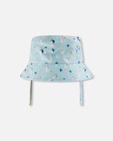 Deux par Deux H30OGC_3H150_6/12m Beach Hat Blue Seahorse Print 6/12m vendu par Veille sur toi