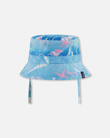Deux par Deux H30OGC_3H153_6/12m Beach Hat Blue Shell Print 6/12m vendu par Veille sur toi