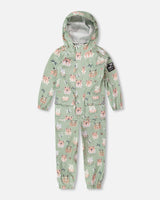 Deux par Deux H30W72_3H022_12m Green rain jumpsuit with color-changing frogs print 12m vendu par Veille sur toi