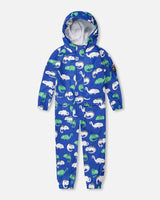 Deux par Deux H30W72_3H023_12m Blue rain jumpsuit with color-changing chameleon print 12m vendu par Veille sur toi