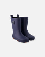 Deux par Deux H30WB10_04790_4C Rain Boots In Natural Rubber Navy Blue 4 (Toddler) vendu par Veille sur toi