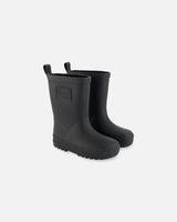 Deux par Deux H30WB10_09990_4C Rain Boots In Natural Rubber Black 4 (Toddler) vendu par Veille sur toi
