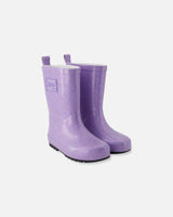 Deux par Deux H30WB10_3H170_4C Rain Boots In Natural Rubber Purple Glitter 4 (Toddler) vendu par Veille sur toi