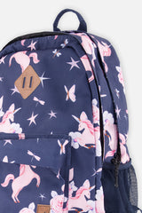 Deux par Deux J20ZSD_2J083_O/S/K Kids Backpack Navy Unicorn Print One Size Kids vendu par Veille sur toi