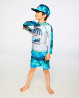 Deux par Deux Long Sleeve Rashguard Pale Gray vendu par Veille sur toi