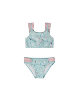 Deux par Deux ⚜ Maillot de bain deux-pièces - Bleu imprimé hippocampes - Deux par deux vendu par Veille sur toi