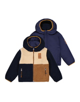 Deux par Deux ⚜ Manteau mi-saison réversible - bleu foncé, beige et brun - Deux par Deux vendu par Veille sur toi