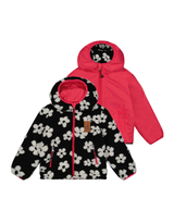 Deux par Deux ⚜ Manteau mi-saison réversible - rose et noir à fleurs - Deux par Deux vendu par Veille sur toi