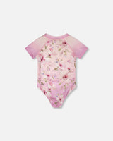 Deux par Deux One-Piece Swimsuit Purple Flower Print vendu par Veille sur toi