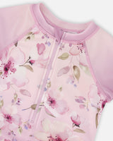 Deux par Deux One-Piece Swimsuit Purple Flower Print vendu par Veille sur toi