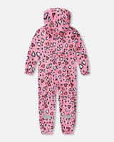 Deux par Deux Pink rain jumpsuit with color-changing hearts print vendu par Veille sur toi
