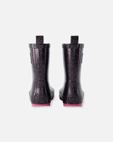 Deux par Deux Rain Boots Black With Glitter vendu par Veille sur toi