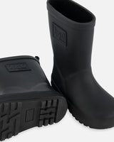 Deux par Deux Rain Boots In Natural Rubber Black vendu par Veille sur toi