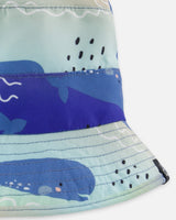 Deux par Deux Recycled Polyester Beach Hat Blue Whale Print vendu par Veille sur toi