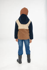 Deux par Deux Reversible Mid-Season Jacket Dark Blue, Beige And Brown vendu par Veille sur toi
