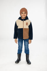 Deux par Deux Reversible Mid-Season Jacket Dark Blue, Beige And Brown vendu par Veille sur toi