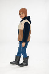 Deux par Deux Reversible Mid-Season Jacket Dark Blue, Beige And Brown vendu par Veille sur toi