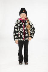 Deux par Deux Reversible Mid-Season Jacket Pink And Black Printed Flowers vendu par Veille sur toi