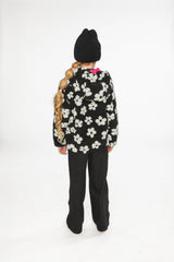 Deux par Deux Reversible Mid-Season Jacket Pink And Black Printed Flowers vendu par Veille sur toi