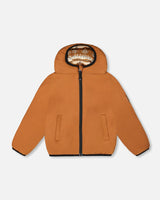 Deux par Deux Reversible Mid-Season Sherpa Jacket Brown Aztec Pattern vendu par Veille sur toi