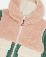 Deux par Deux Sherpa Jacket Light Pink Colorblock vendu par Veille sur toi
