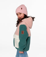 Deux par Deux Sherpa Jacket Light Pink Colorblock vendu par Veille sur toi
