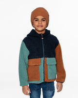 Deux par Deux Sherpa Jacket Navy Colorblock vendu par Veille sur toi